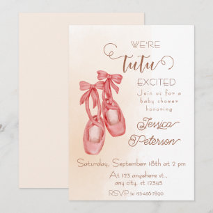 Tutu aufgeregte Ballerina Baby Shower Einladung