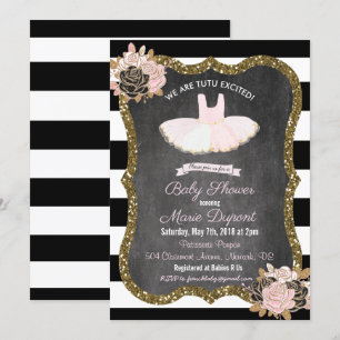 Tutu Aufgeregte Tutu-Baby-Shower-Einladung Einladung