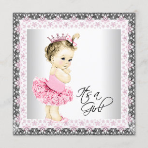 Tutu Baby Girl Ballerina Dusche Einladung