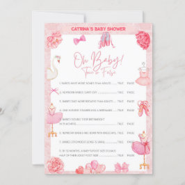 Tutu Ballerina Baby Shower - Bearbeitbarer Name, 1 Einladung