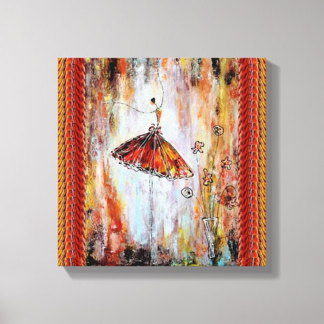 Tutu Ballerina Canvas Print Leinwanddruck (Vorderseite)