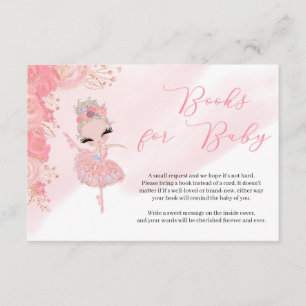 Tutu ballerina Rose Gold Baby Schuhbuchung Begleitkarte