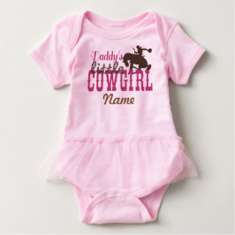 Tutu Bodysuit "Daddy s Little Cowgirl" Baby Strampler