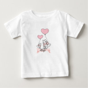 Tutu Chats coeur Baby T-shirt