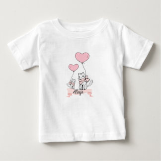 Tutu Chats coeur Baby T-shirt