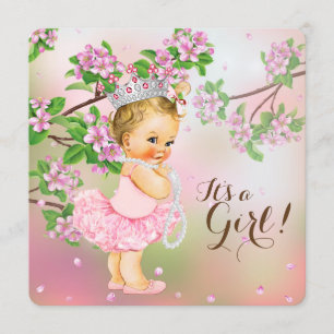 Tutu Cherry Blossom Pearl Baby Dusche Einladung