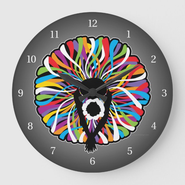 Tutu Elegant (Ballet Dancer) Große Wanduhr (Vorderseite)
