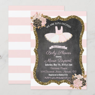 Tutu Excitée Tutu Baby shower Invitation