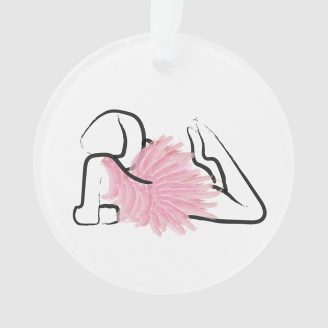 Tutu Liebe Viviana Acrylic Ballerina Ornament (Vorderseite)