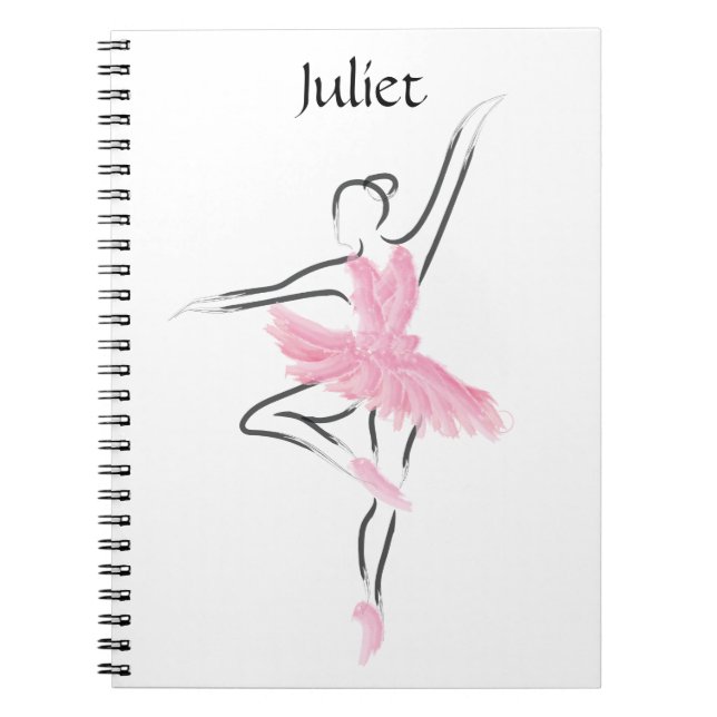 Tutu Love Ballerina Notebook Juliet Notizblock (Vorderseite)