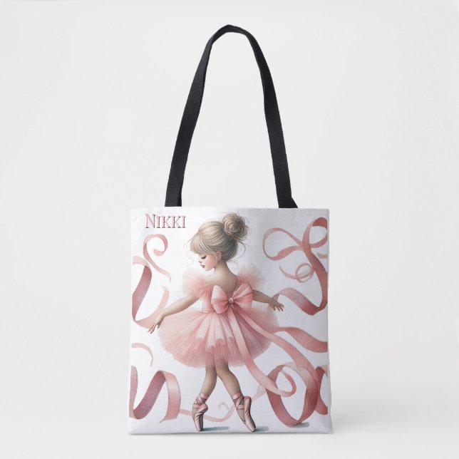 Tutu Niedlich | Enchanted Ballerina Birthday Party Tasche (Vorderseite)