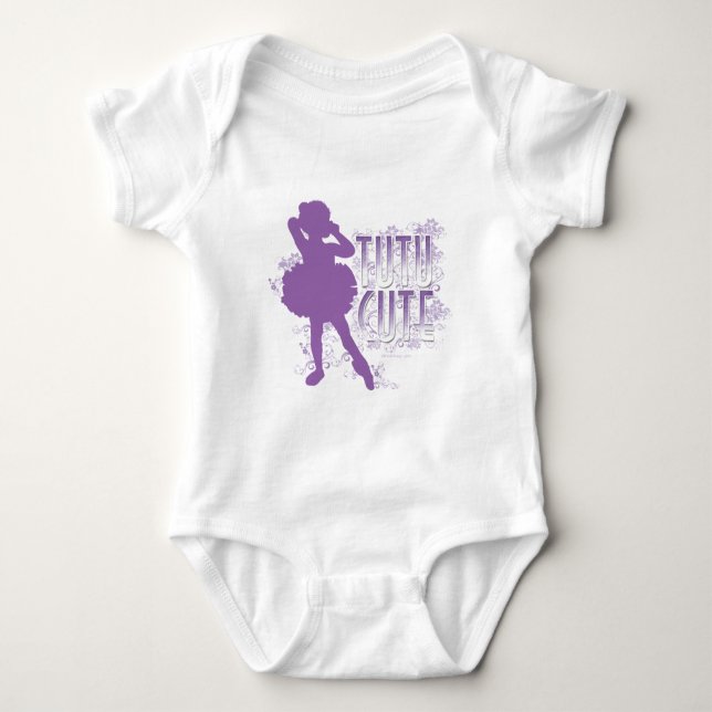 Tutu Niedlich (Violet) Baby Bodysuit Baby Strampler (Vorderseite)