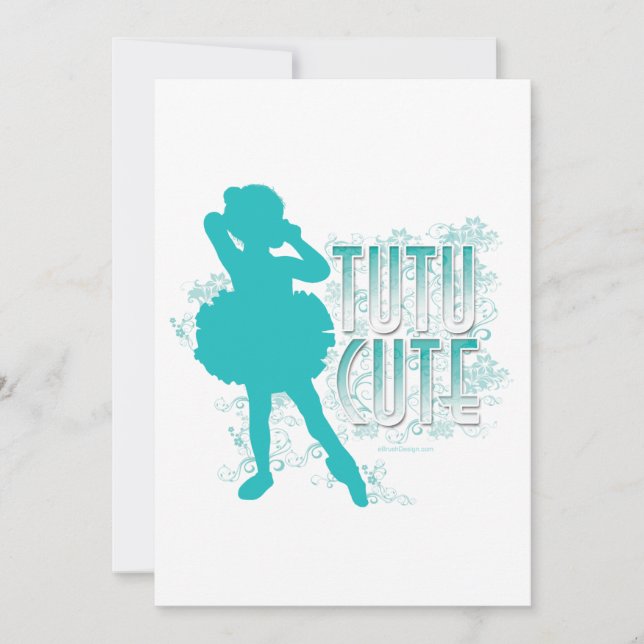Tutu Niedliches Party oder Einladung zu Erwägung (Vorderseite)