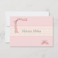 Tutu rose Merci personnalisé / Carte pour notes