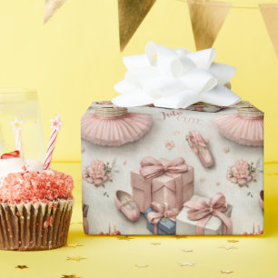 Tütü und Ballettschuh der kleinen Tänzerin Geschenkpapier