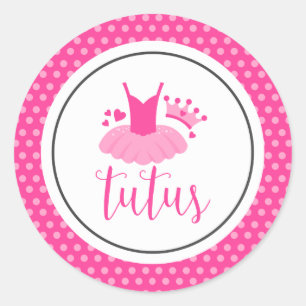 Tutus Gender-Aufdeckung Runder Aufkleber