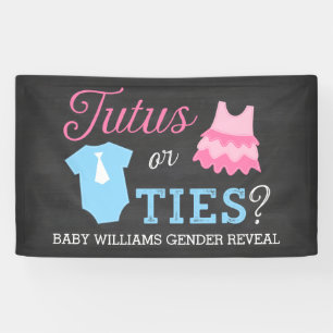 Tutus-oder Krawatten-Geschlecht decken Banner