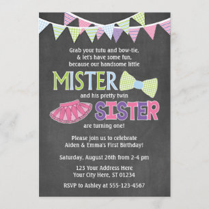 Tutus und Krawatten der Einladung