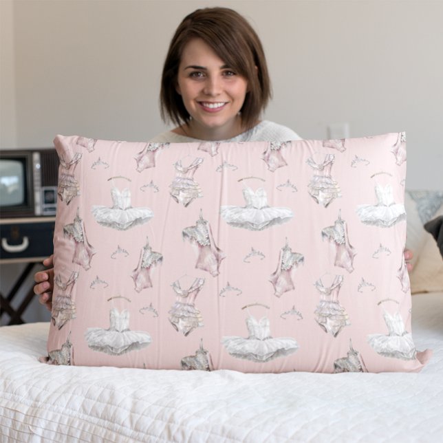 Tutus und Tiaras Pink Standard Kissenbezug (Von Creator hochgeladen)