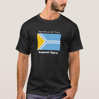 TUVA Flag Zuhause des T-Shirts Khoomei (geschriebe