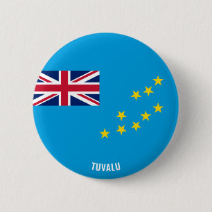 Tuvalu Flag Charming Patriotic Button