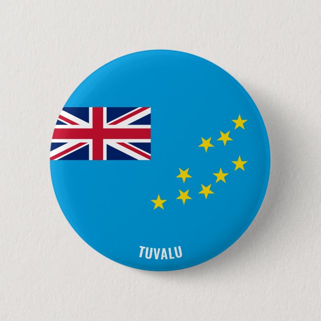 Tuvalu Flag Charming Patriotic Button (Vorderseite)