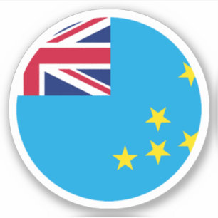 Tuvalu Flag Round Aufkleber