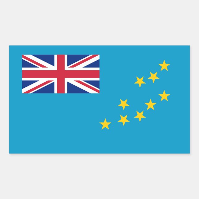 Tuvalu-Flagge, Flagge Rechteckiger Aufkleber (Vorderseite)