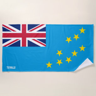 Tuvalu-Flagge Prächtig Patriotisch Strandtuch