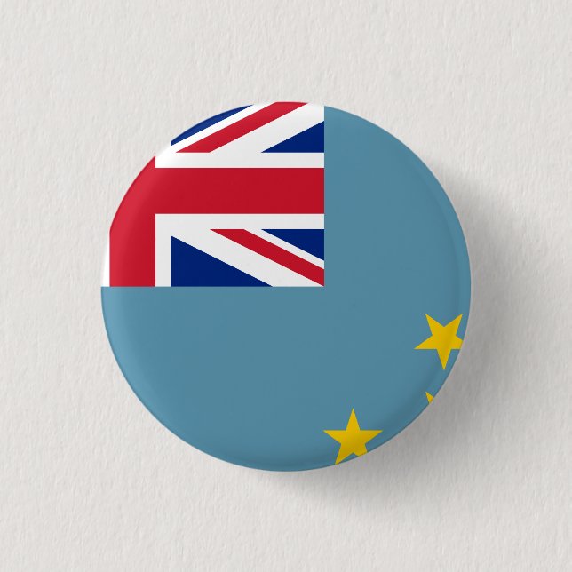 Tuvalu (Tuvalan)-Flagge Button (Vorderseite)