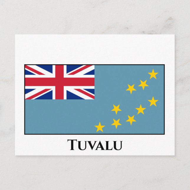 Tuvalu (Tuvalan)-Flagge Postkarte (Vorderseite)