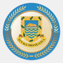 Tuvalu-Wappen Runder Aufkleber