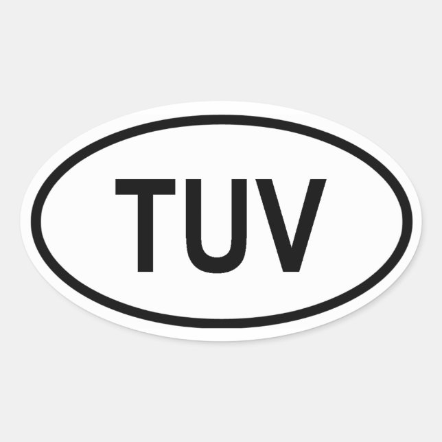 Tuvalu "YUV" Ovaler Aufkleber (Vorderseite)