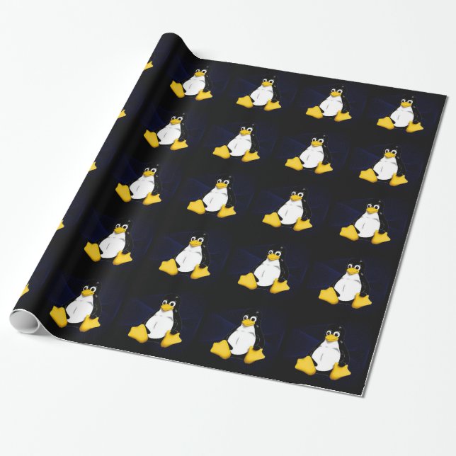 TUX-Blau Sobel Geschenkpapier (Ungerollt)