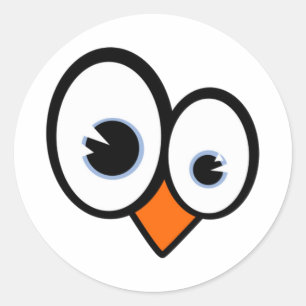 Tux Eyes Linux Pinguin Sticker