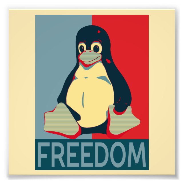 Tux Freedom for Linux Users Fotodruck (Vorne)