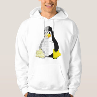 Tux Maskottchen Halbtext Hoodie