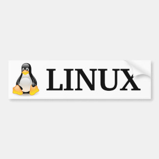 Tux mit Linux Autoaufkleber