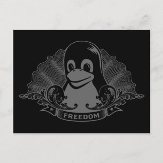 Tux Penguin - (Linux, Open Source, Copyleft, FSF) Postkarte