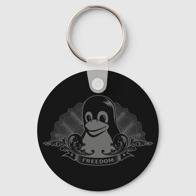 Tux Penguin - (Linux, Open Source, Copyleft, FSF) Schlüsselanhänger (Vorderseite)
