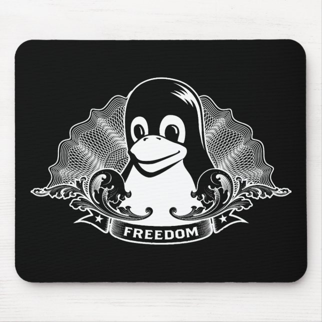 Tux-Pinguin - (Linux, Quelle, Copyleft, FSF) Mousepad (Vorne)