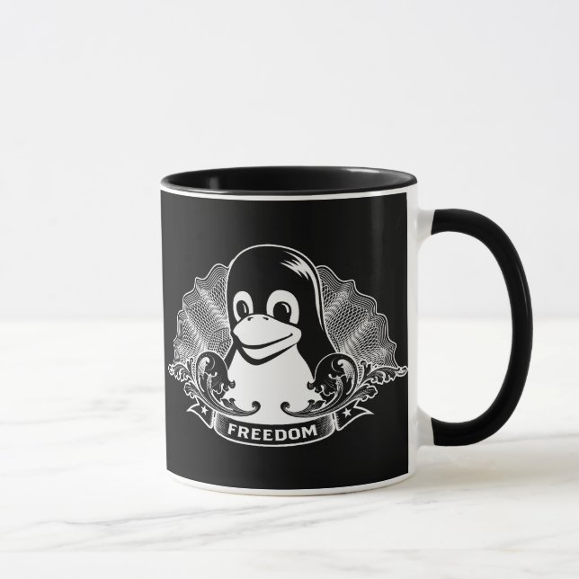 Tux-Pinguin - (Linux, Quelle, Copyleft, FSF) Tasse (Rechts)