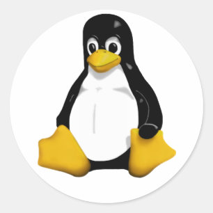 Tux Runder Aufkleber