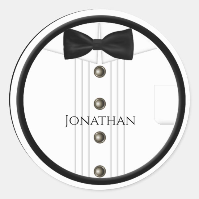 Tux Wedding Stickers (Vorderseite)