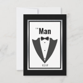 Tuxedo Anzug und Bugs Krawatte Schwarzweiß Dankeskarte