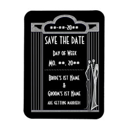 Tuxedo - Art Deco - Hochzeitsszenario speichern Magnet