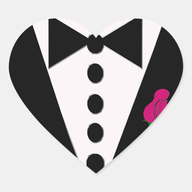 Tuxedo Aufkleber Sie wählen Rose Farbe (Vorderseite)