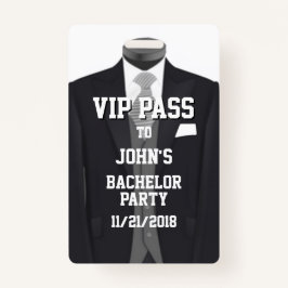 Tuxedo Bachelor Party VIP Abzeichen Ausweis