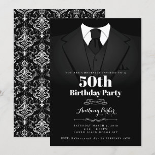 Tuxedo Birthday Einladung