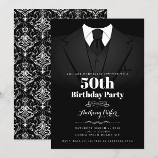 Tuxedo Birthday Einladung